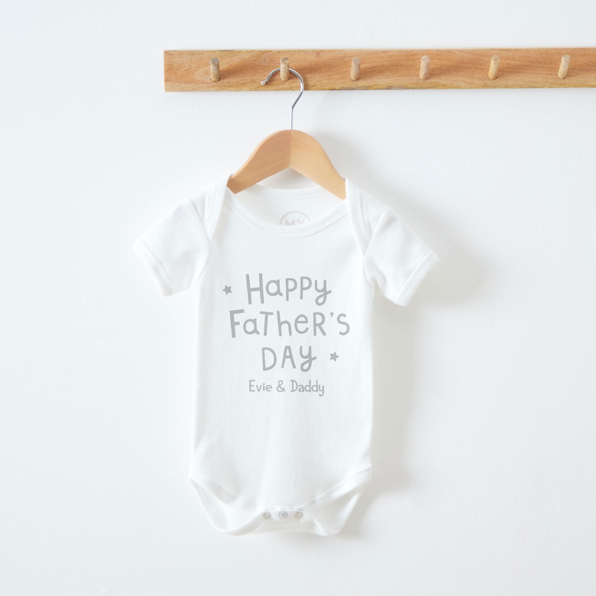 Personalised White Happy Father’s Day Baby Bodysuit