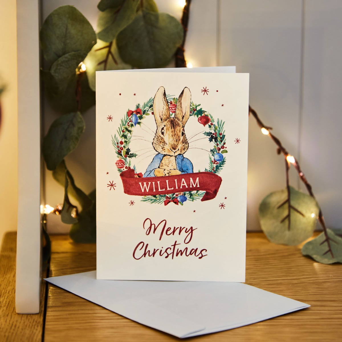 Personalised Peter Rabbit Christmas Card