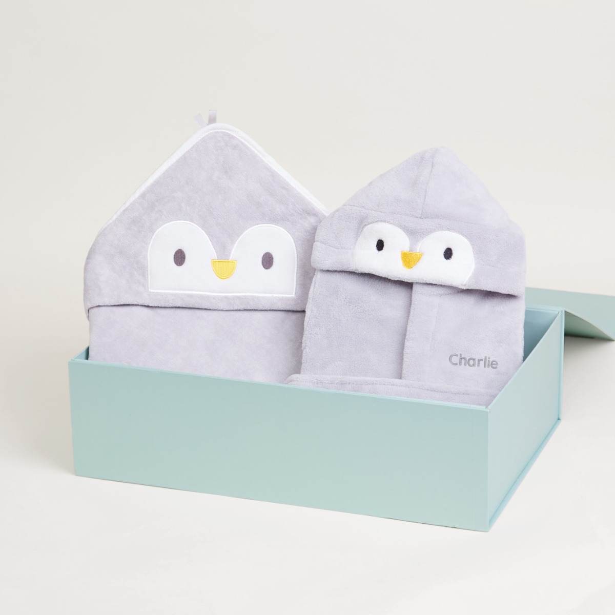 Personalised Penguin Splash & Snuggle Gift Set