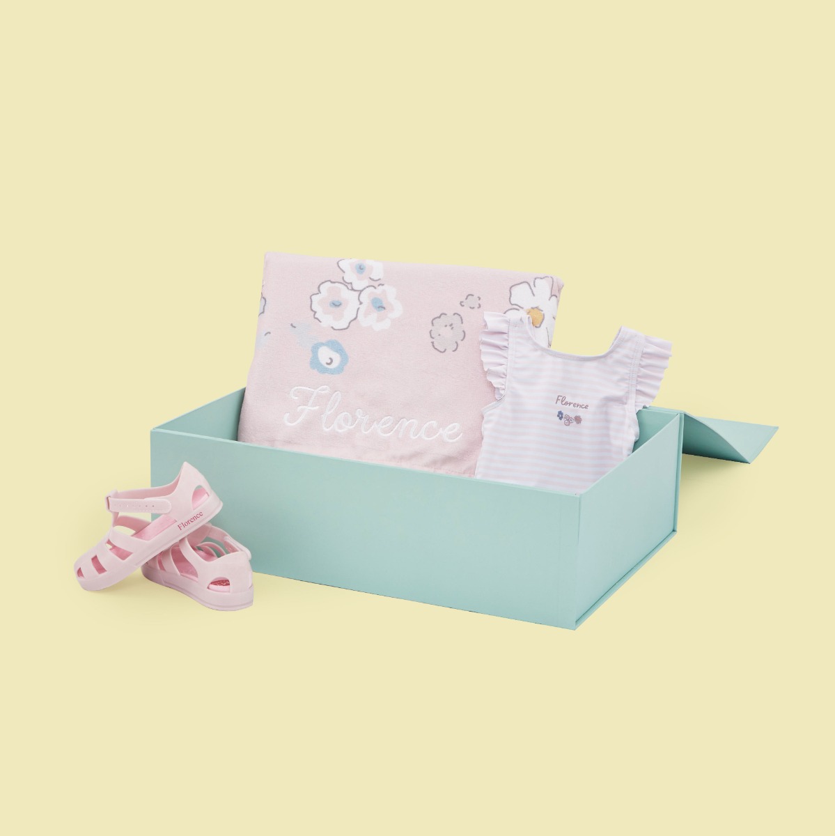 Personalised Pink Holiday Essentials Gift Set