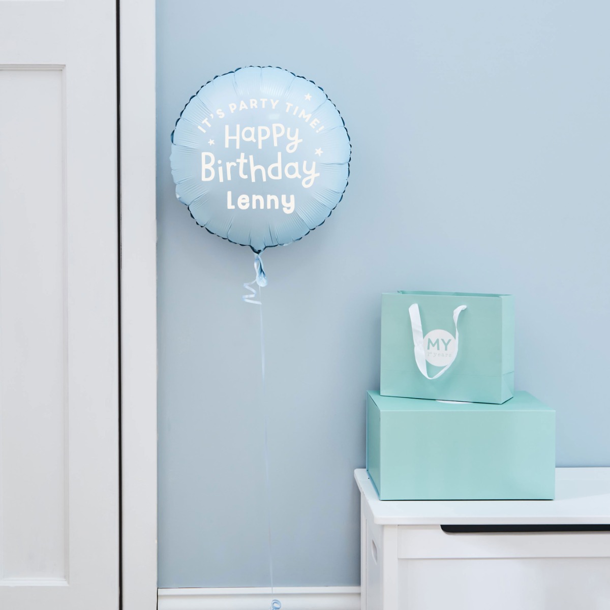 Personalised Blue Happy Birthday Balloon