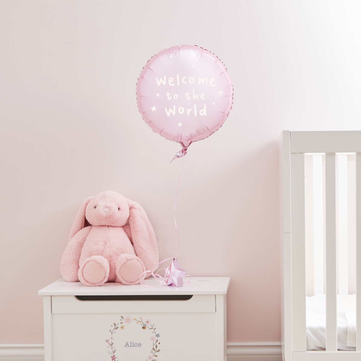 Personalised Pink Welcome To The World Balloon