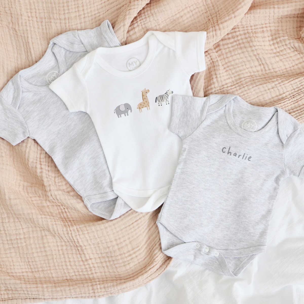 Personalised 3-Pack Welcome To The World Bodysuits
