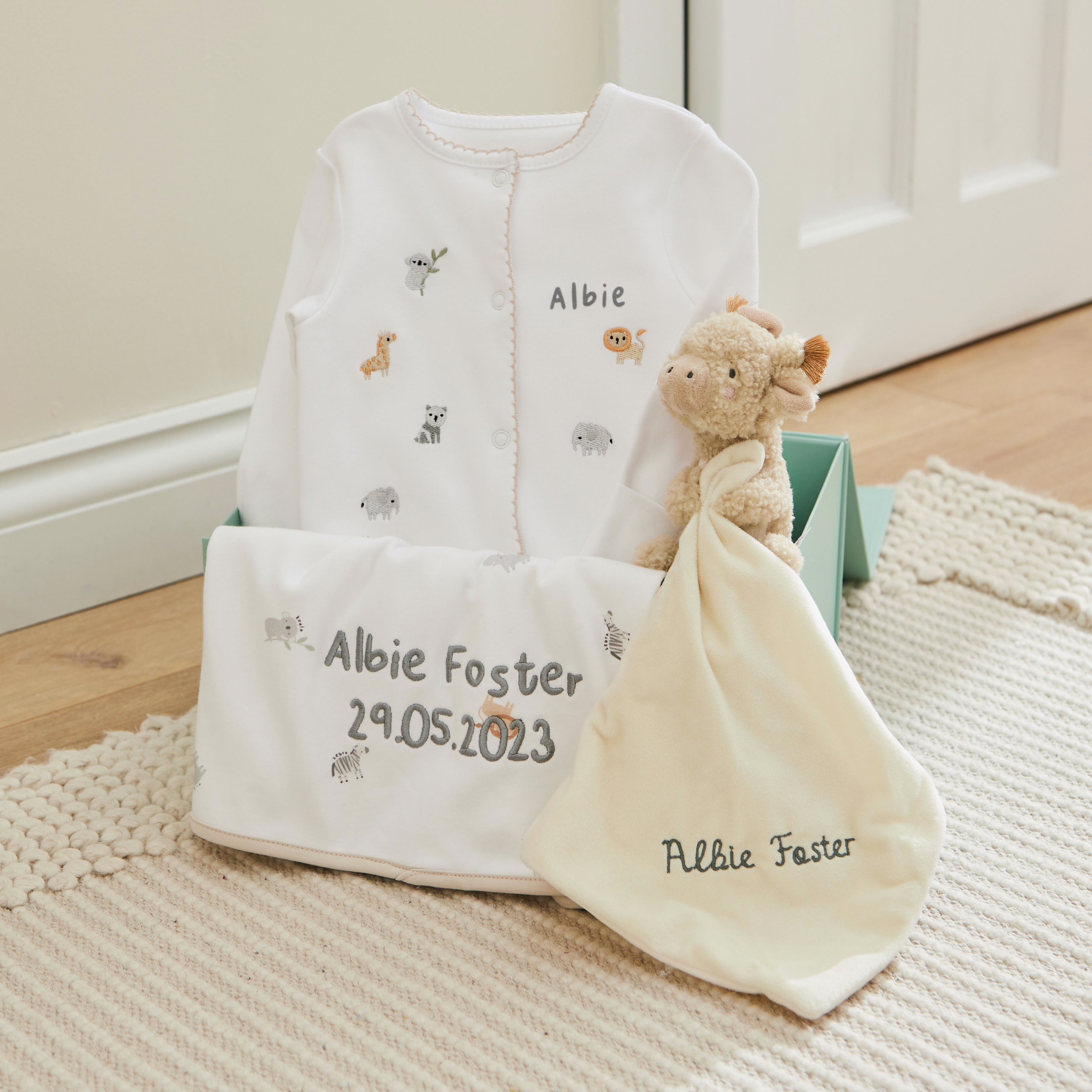 Personalised Welcome to the World Newborn Gift Set