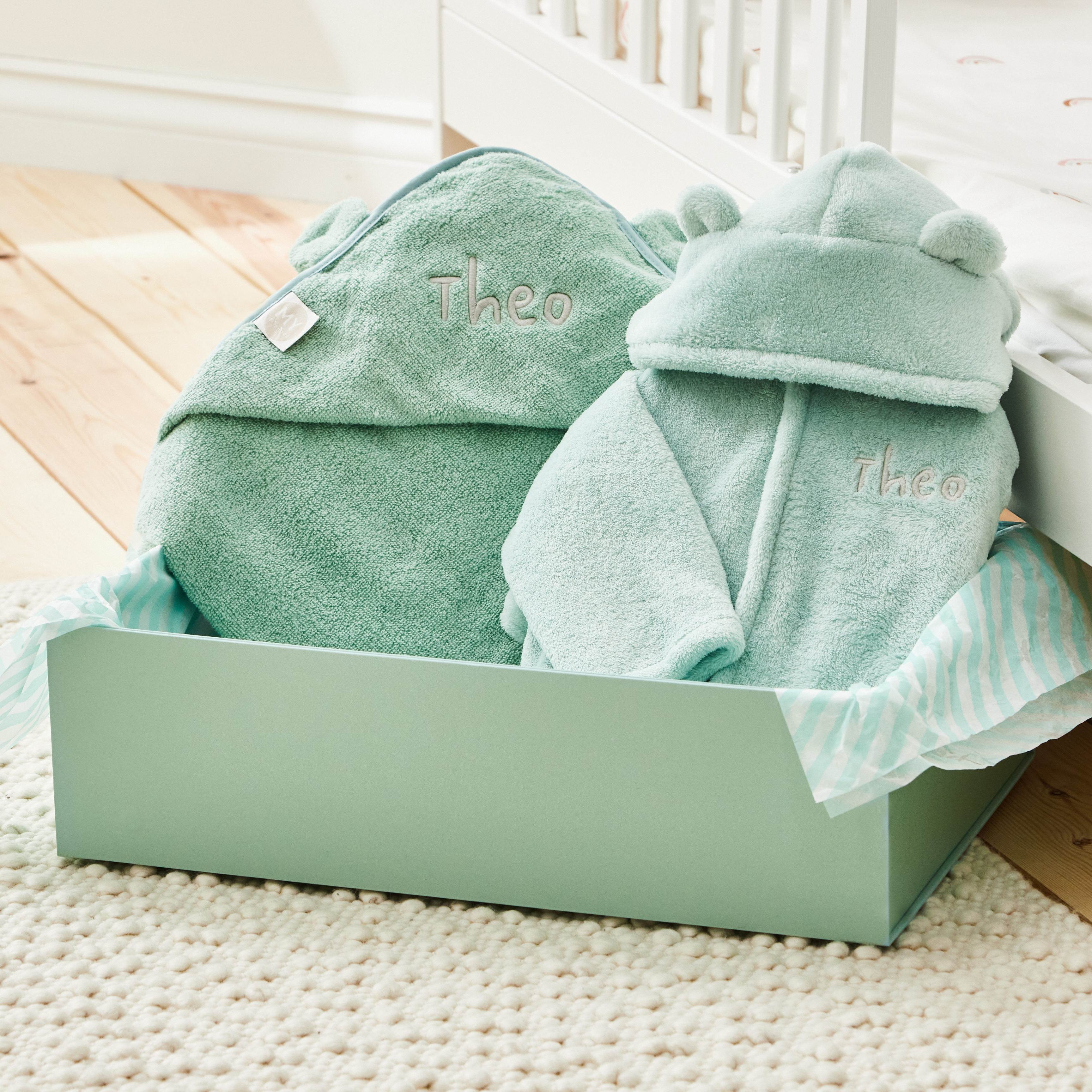 Personalised My 1st Years ‘Gift Box Blue’ Splash & Snuggle Gift Set