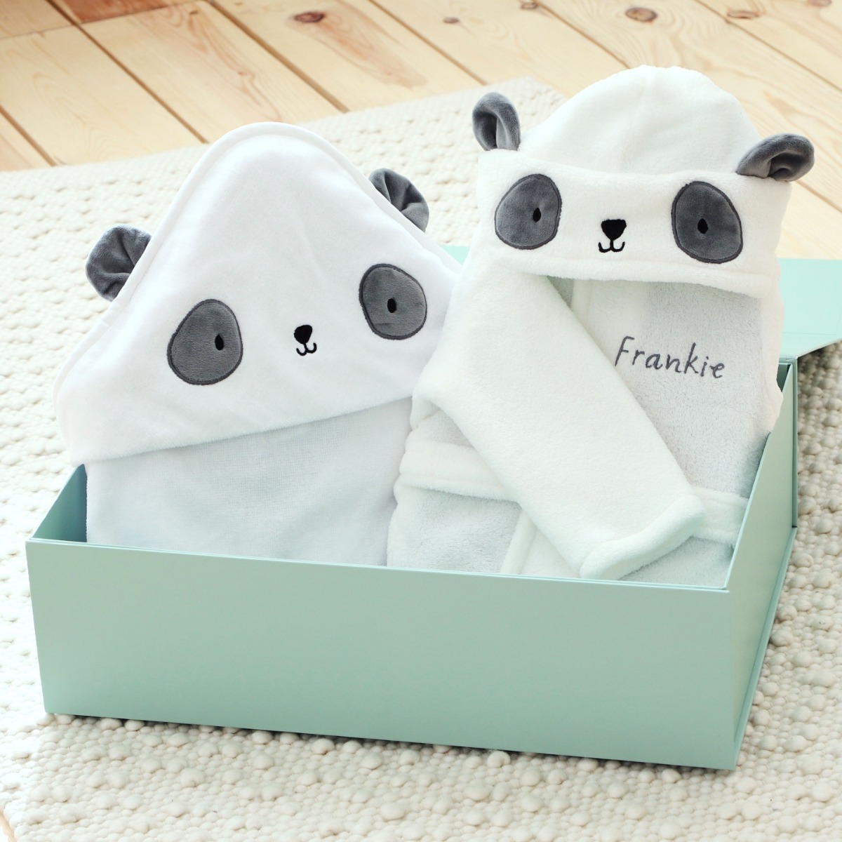 Personalised Panda Splash & Snuggle Set