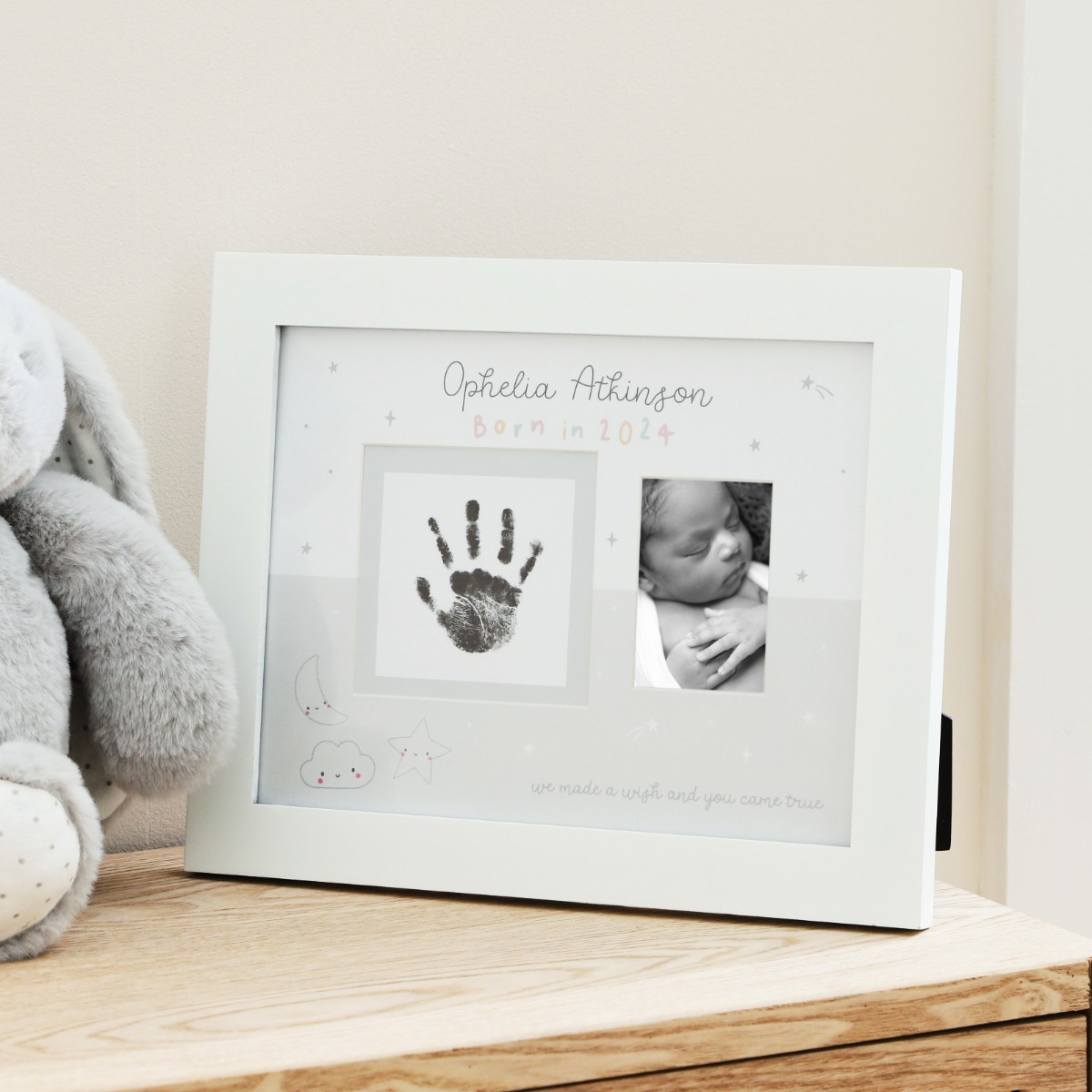Personalised Born in 2024 Handprint Frame