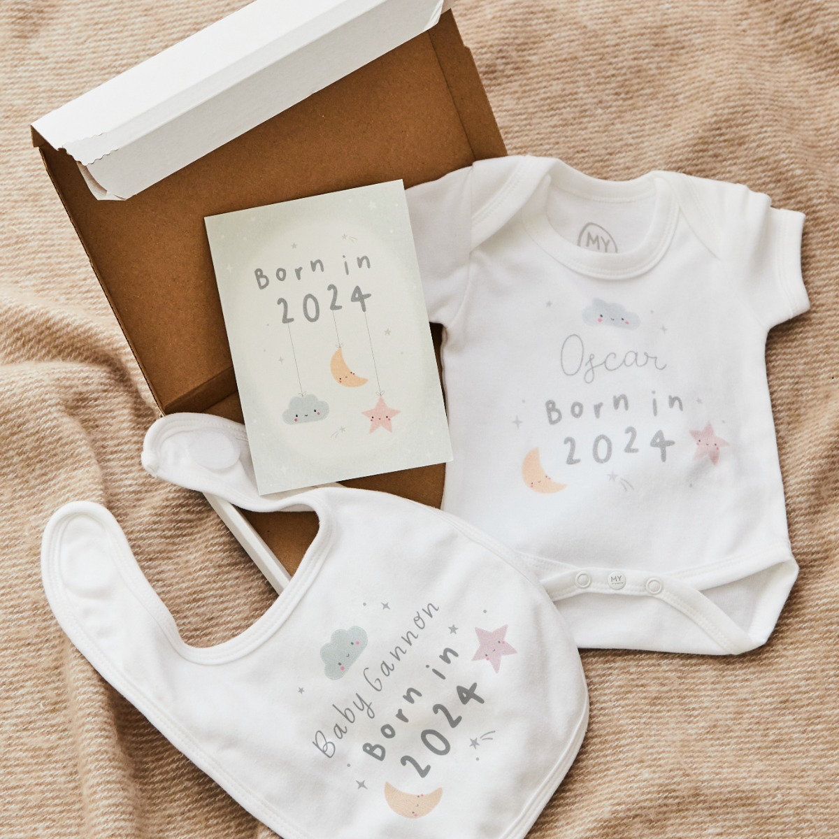 Personalised Born in 2024: Letterbox Gift Set