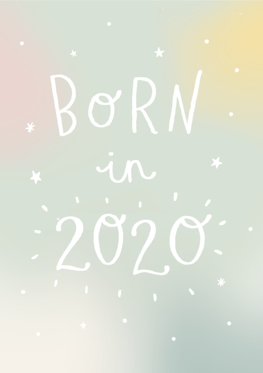 Personalised Born in 2020 Greetings Card