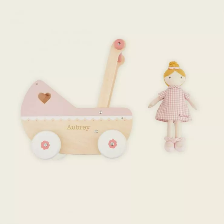 Personalised Pram and Doll Gift Set