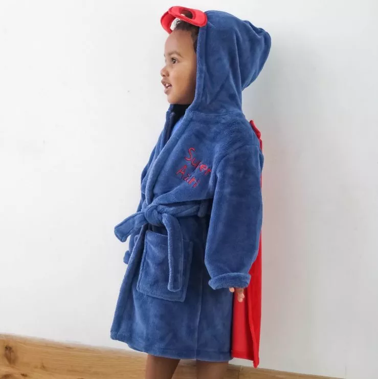 Personalised Super Hero Robe with Mask Model
