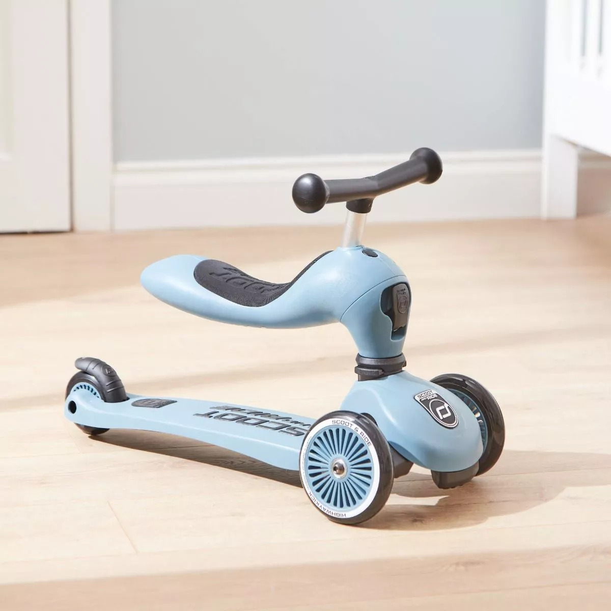 Kick Ride, Scoot & Ride Toddler Scooter in Steel Blue