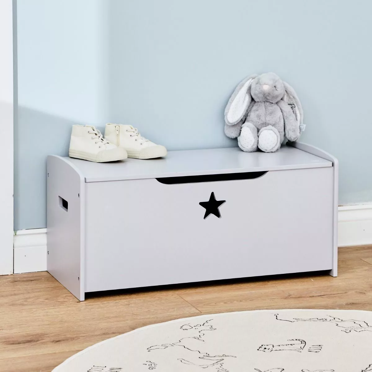 Personalised Large Grey Star Design Toy