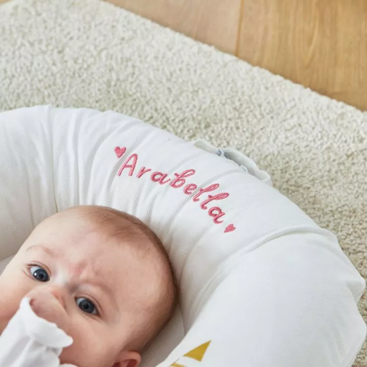 Personalised Pink Heart Design DockATot Baby Bed