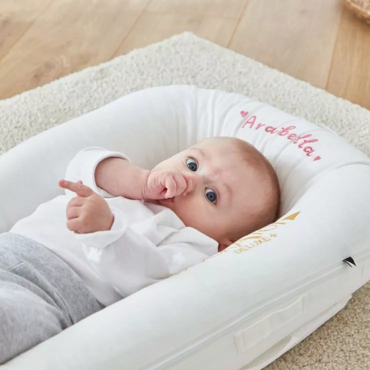 Personalised Pink Heart Design DockATot Baby Bed