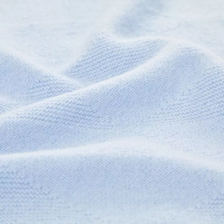 Personalised 100% Cashmere Blue Baby Blanket