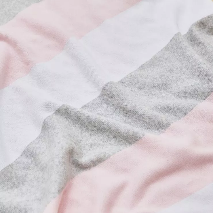 Personalised Pink Striped Blanket