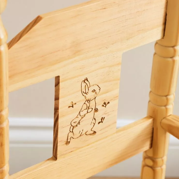 Personalised Peter Rabbit Design Wooden Rocking Chair
