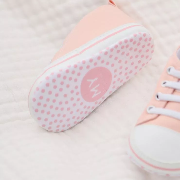 Personalised Pink Baby High Top Shoes
