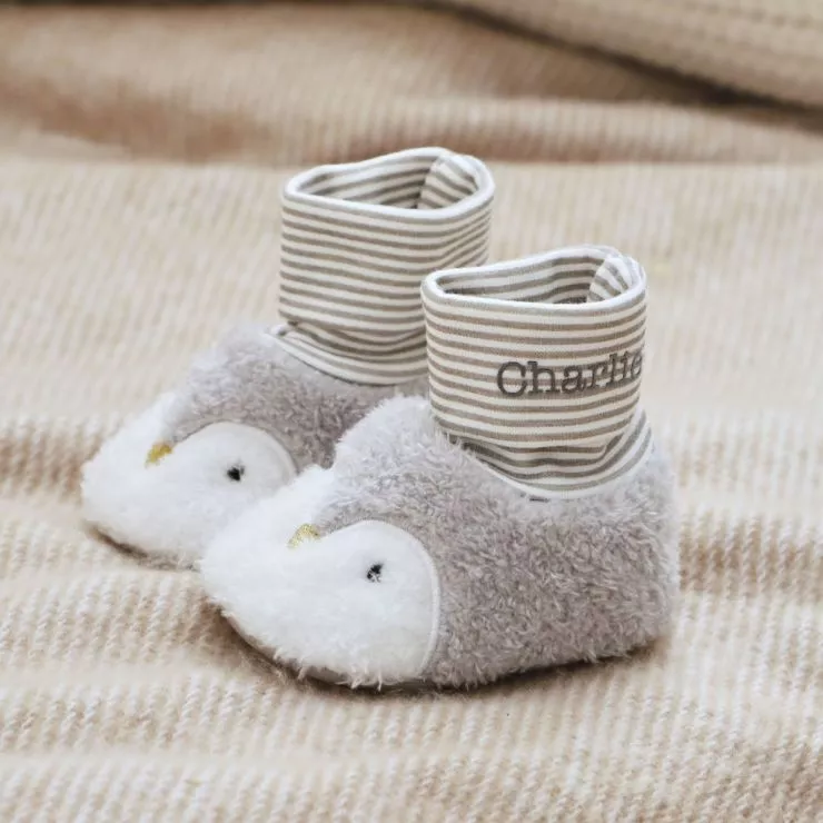 Personalised Penguin Baby Sock Tops