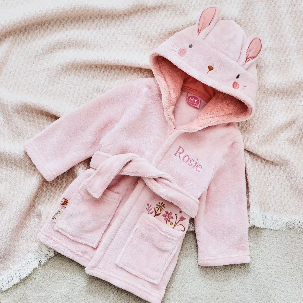 Personalised Pink Bunny Robe