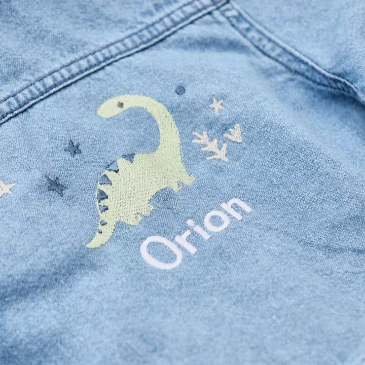 Personalised Dinosaur Design Children’s Denim Jacket