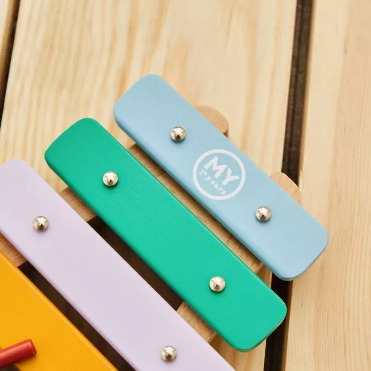 Personalised Colourful Wooden Xylophone Toy