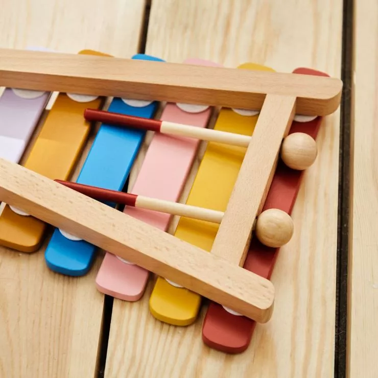 Personalised Colourful Wooden Xylophone Toy