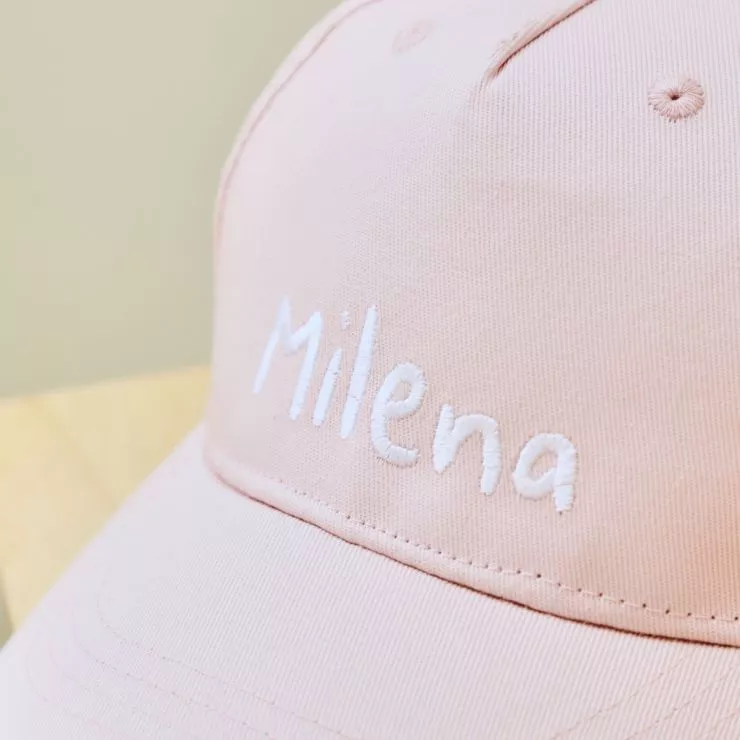 Personalised Name Pink Baseball Cap