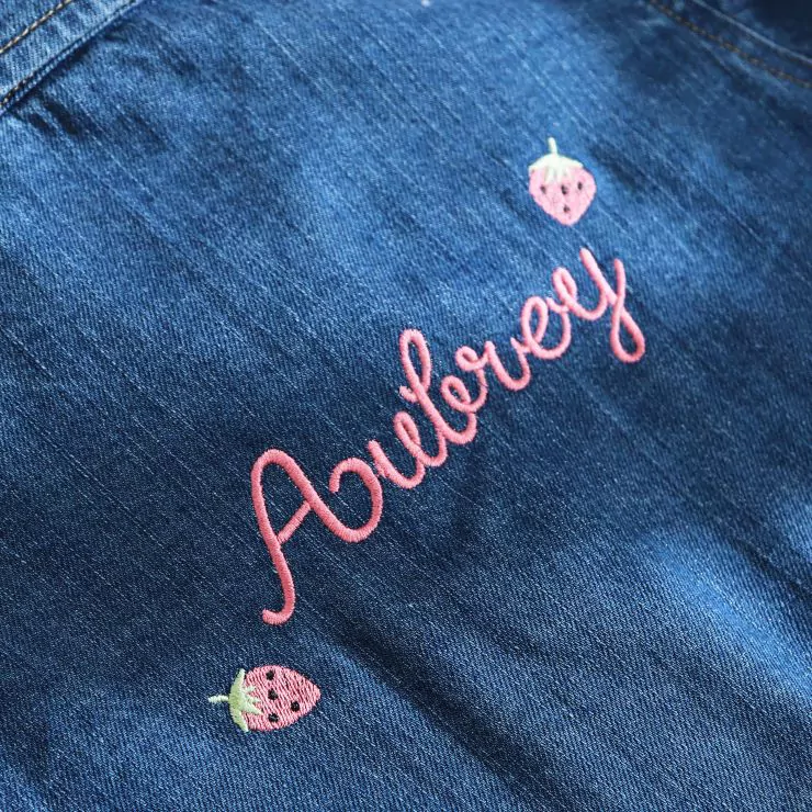  Personalised Strawberry Denim Jacket