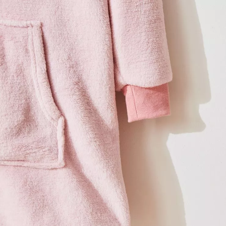 Personalised Pink Fleece Oversized Hoodie
