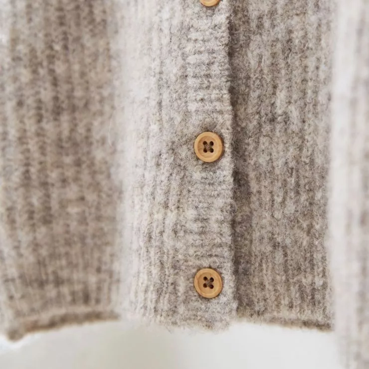 Personalised Kids' Taupe Knitted Cardigan