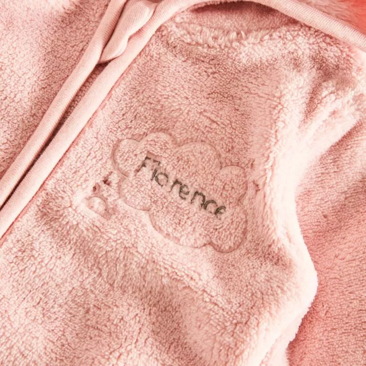 Personalised Cloud Design Pink Fleece Onesie