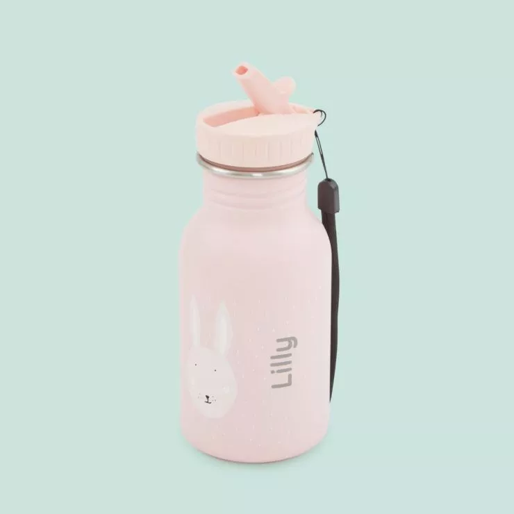 Personalised Trixie Pink Bunny 350ml Water Bottle