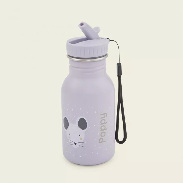Personalised Trixie Purple Mouse 350ml Water Bottle