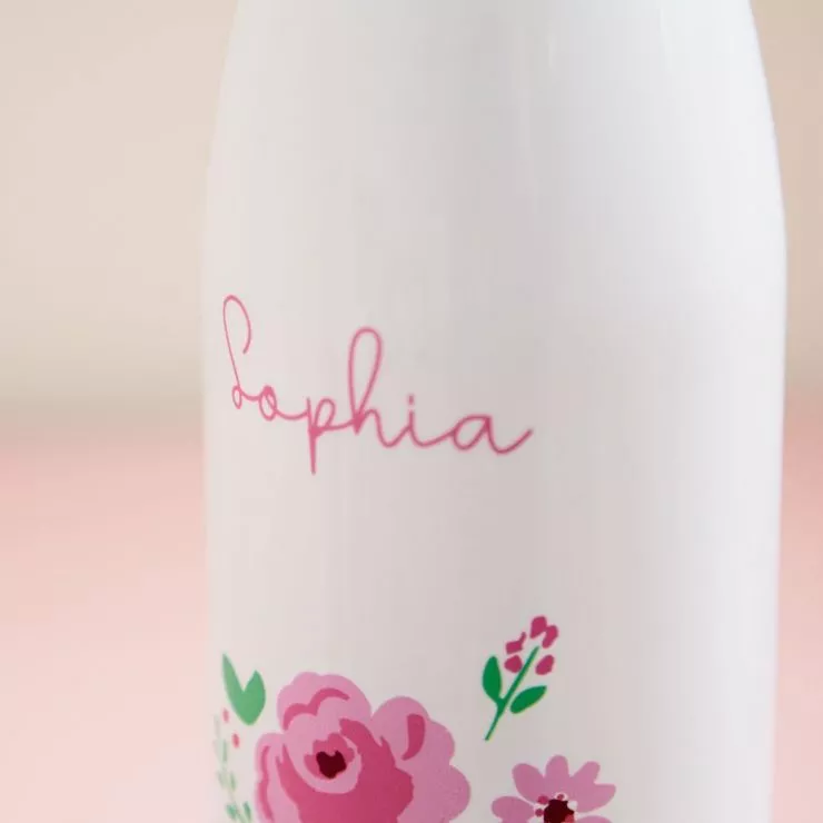 Personalised 500ml Floral Water Bottle
