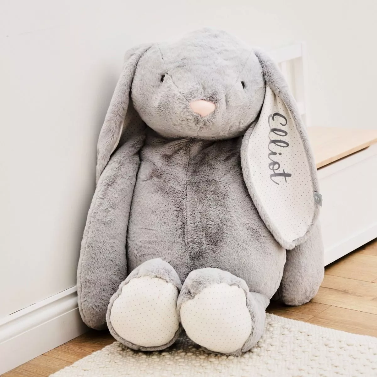 Personalised Supersized Grey Bunny Soft Toy