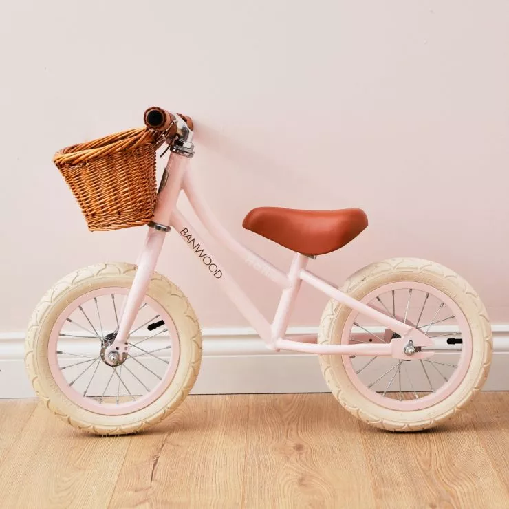Personalised Banwood First Go Balance Bike in Pink