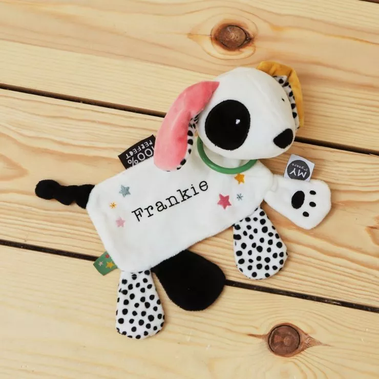 Personalised Mini Mono Patterned Dog Activity Toy