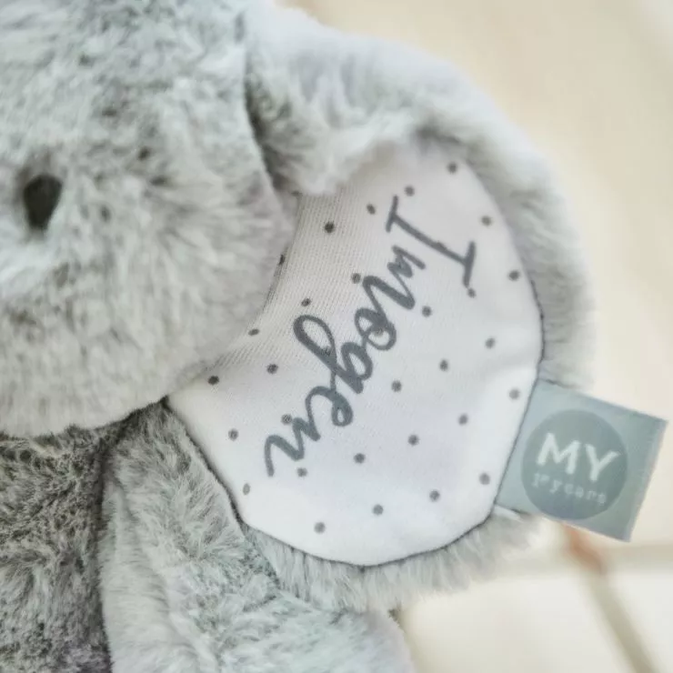 Personalised Light Grey Elephant Soft Toy