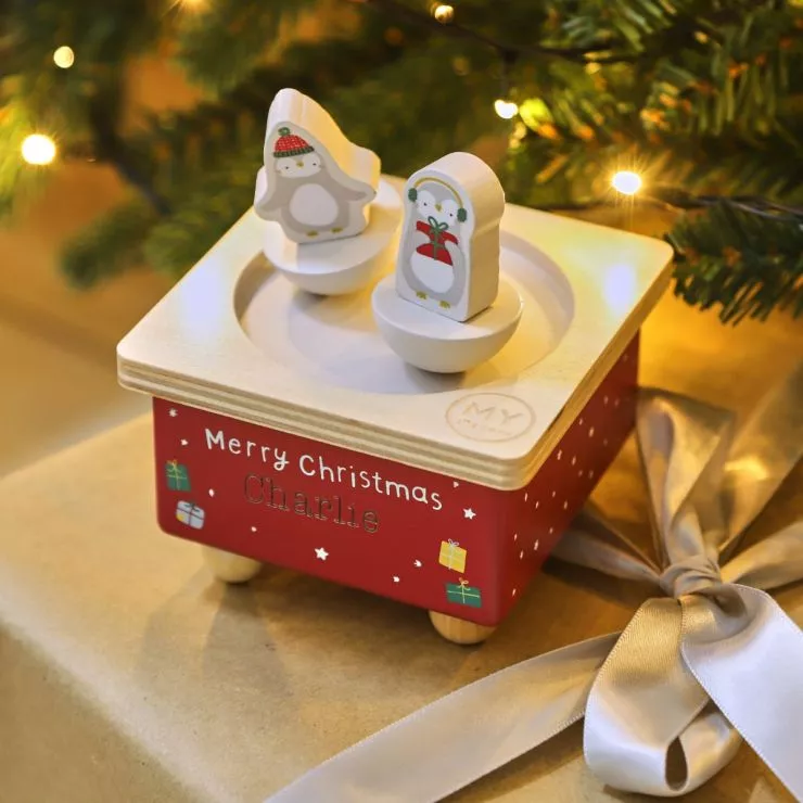Personalised Merry Christmas Music Box