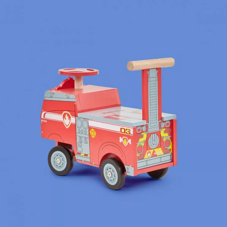 Personalised Paw Patrol Wooden Ride On Fire Truck