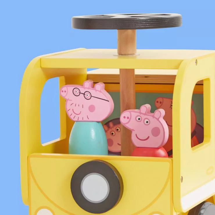 Personalised Peppa Pig Wooden Ride On Camper Van