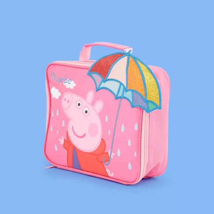 Personalised Pink Peppa Pig Lunch Bag