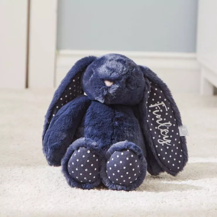 Personalised Navy Blue Bunny Soft Toy
