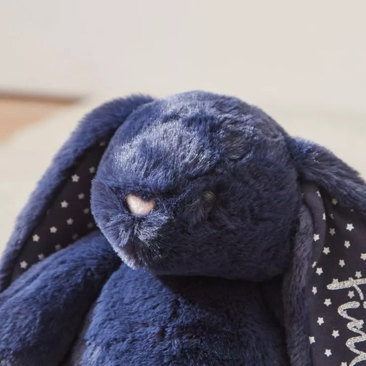 Personalised Navy Blue Bunny Soft Toy
