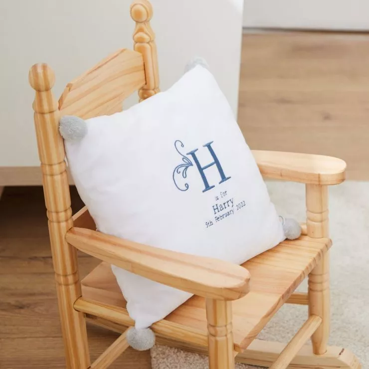 Personalised Initial and Birthdate Cushion