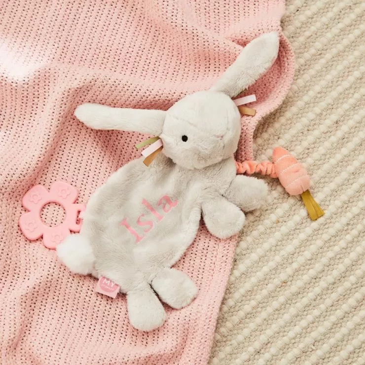 Personalised Grey Bunny Activity Toy