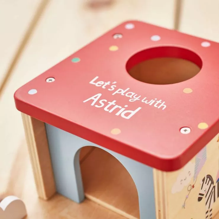 Personalised Wooden Drop Box Toy