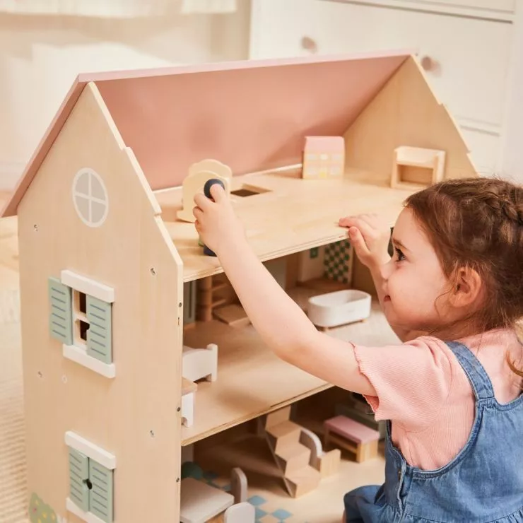 Wooden Doll’s House Nursery Furniture Set